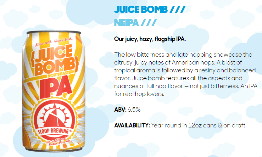 Sloop Brewing Juice Bomb