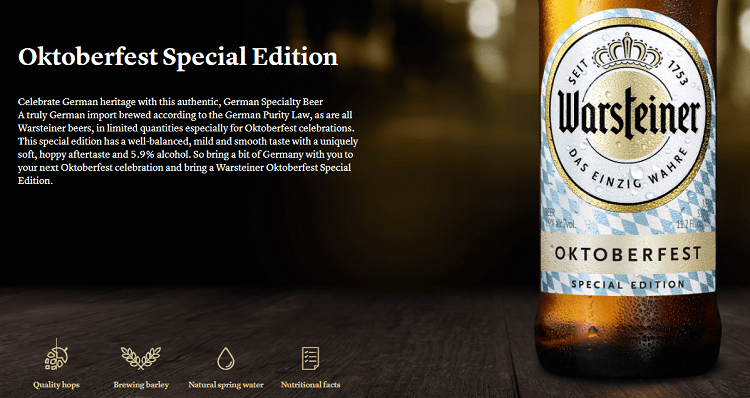 Warsteiner Oktoberfest Beer