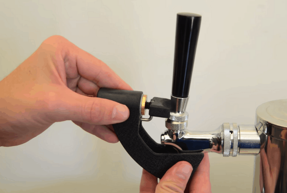 thumbnail image 2 of Green Metal Beer Tap Lock – Universal Wrap-Around Style Fits Standard USA Faucets 2 of 2