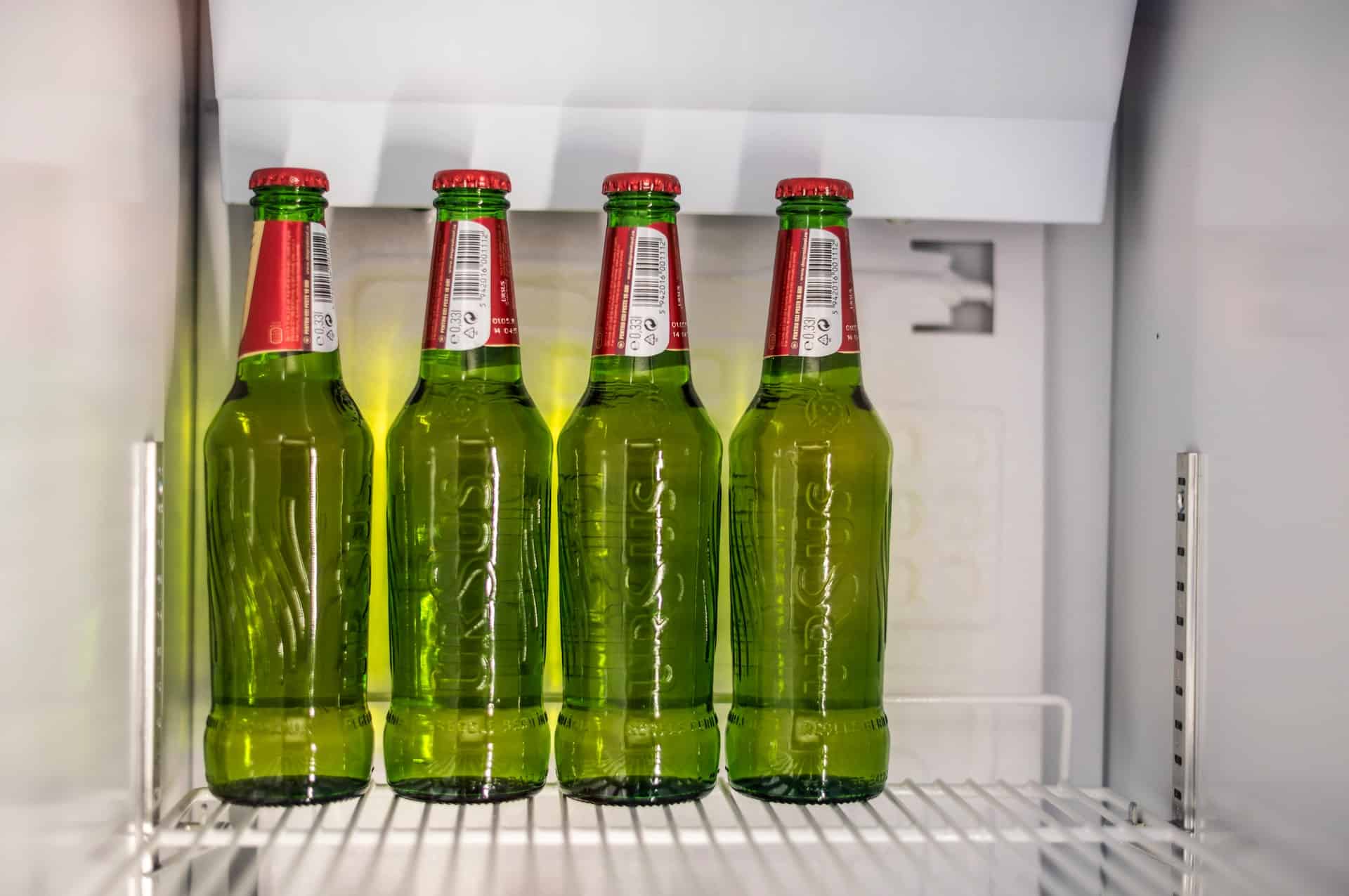 beer in fridge