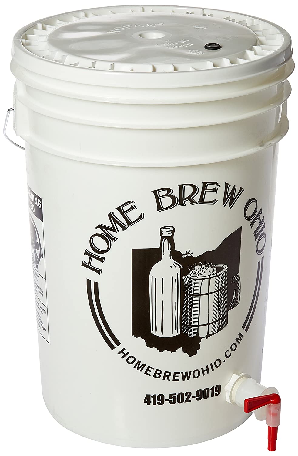 6.5 Gallon Bottling Bucket with Lid and Spigot for Bottling Beer