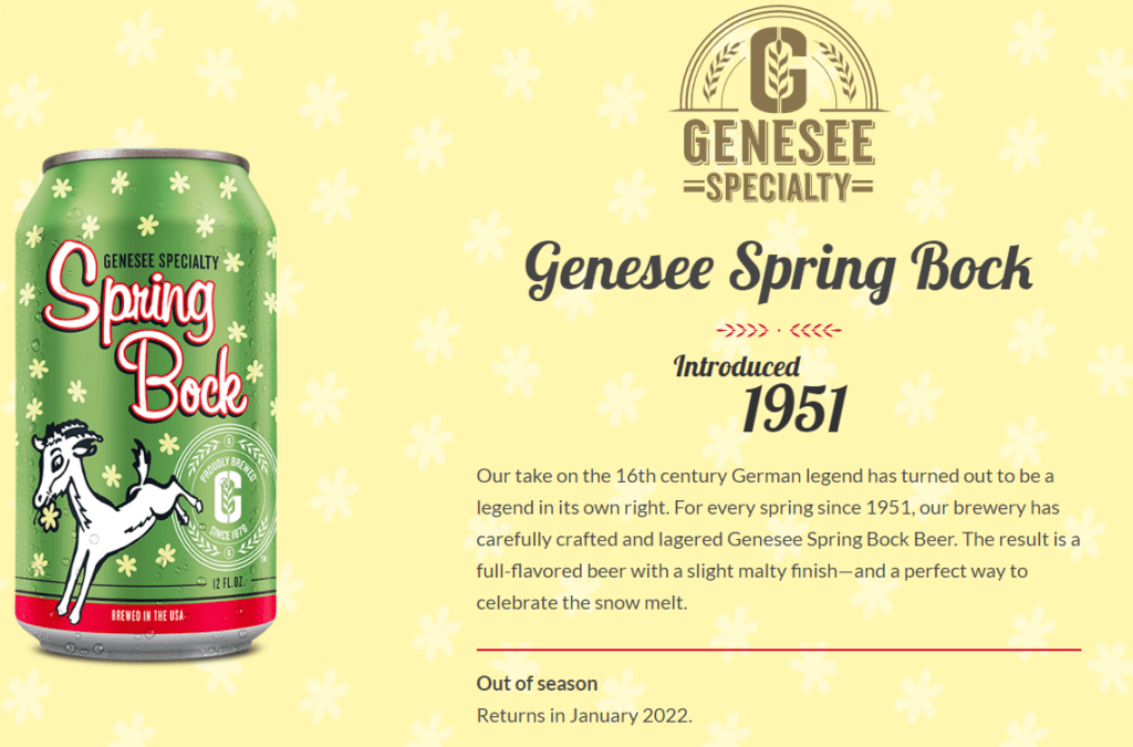 Genesee Spring Bock