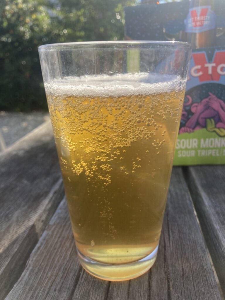 sour monkey poured in a glass